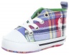 Ralph Lauren Layette Harbour Hi Sneaker (Infant/Toddler),Sapphire Plaid,1 M US Infant