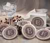 Monogram: L - Thirstystone Sandstone Coaster Set