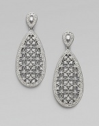 EXCLUSIVELY AT SAKS. A single drop of delicate lacework with crystal detailing.Crystal Rhodium plated Length, about 2 Width, about ¾ Post backs Imported 