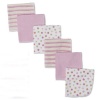 Gerber 6 Count Washcloth, Pink,