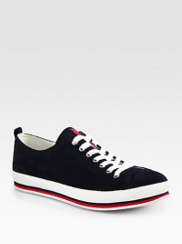Striped thick sole sets the tone for this charming, casual staple rendered in rich suede.Suede upperRubber soleImported Striped thick sole sets the tone for this charming, casual staple rendered in rich suede.Suede upperRubber soleImported