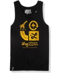 Exercise your right to bare arms in this chilled-out graphic tee from LRG. Exercise your right to bare arms in this chilled-out graphic tee from LRG.