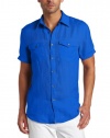 Kenneth Cole Men's Linen Solid Shirt