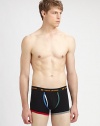 Slim-fitting, solid cotton boxer brief with multicolored trim, set in lightweight, stretch cotton with signature logo detail.Elastic logo waistband95% cotton/5% elastaneMachine washImported