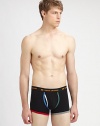 Slim-fitting, solid cotton boxer brief with multicolored trim, set in lightweight, stretch cotton with signature logo detail.Elastic logo waistband95% cotton/5% elastaneMachine washImported