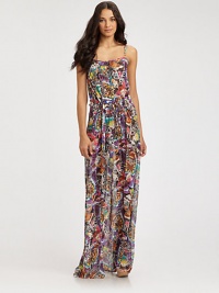 A colorful butterfly print makes this airy design a lovely coverup for timeless elegance. Flattering, gathered details at topDrawstring waistCord endsPolyesterHand washImported A colorful butterfly print makes this airy design a lovely coverup for timeless elegance. Flattering, gathered details at topDrawstring waistCord endsPolyesterHand washImported
