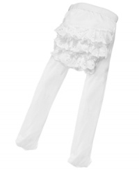 Warm 'em up. Your sweetheart will stay warm and cozy with these frilly tights from Ralph Lauren. Warm 'em up. Your sweetheart will stay warm and cozy with these frilly tights from Ralph Lauren.