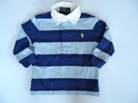 Ralph Lauren Baby Polo Pony Rugby Light and Navy Blue Stripe Shirt, Size 12 Months Ralph Lauren Baby Polo Pony Rugby Light and Navy Blue Stripe Shirt, Size 12 Months