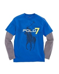 A Long-Sleeved Jersey Active Tee is perfect for sporty style and comfort. A Long-Sleeved Jersey Active Tee is perfect for sporty style and comfort.