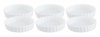 HIC Porcelain 4.5-by-1-Inch Round Quiche/Cr?me Brulee Dishes, Set of 6