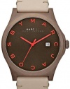 Marc Jacobs Henry Brown Dial Beige Leather Unisex Watch MBM1215