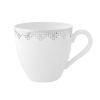 White Lace bone china is characterized by its diverse series of borders all rendered in precious platinum. The classic combination of platinum and white radiates on the table. A truly classic look.