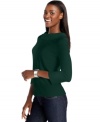 Made from cushy, lightweight fabric, Debbie Morgan's pretty pullover is soft to the touch and really versatile.