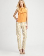 Expressing personal style has never been easier than donning classic pants with a lively, eye-catching print.Hook-and-eye closureZip flyAllover printWaist dartsFully linedInseam, about 26CottonMachine washImported Model shown is 5'9 (175cm) wearing US size 4. 