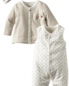 Little Me Baby-Boys Newborn Tiny Bears Coverall Jacket And Hat Set, Oatmeal Multi, 9 Months
