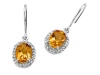 Genuine Citrine Earrings by Effy Collection® in 14 kt White Gold LIFETIME WARRANTY