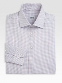 Multicolored micro check print is a timeless classic with modern appeal, shaped in cool, crisp cotton.Button-frontSpread collarCottonDry cleanImported