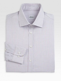 Multicolored micro check print is a timeless classic with modern appeal, shaped in cool, crisp cotton.Button-frontSpread collarCottonDry cleanImported Multicolored micro check print is a timeless classic with modern appeal, shaped in cool, crisp cotton.Button-frontSpread collarCottonDry cleanImported