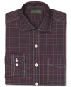 Be a tartan man. This sophisticated plaid dress shirt from Lauren by Ralph Lauren distinguishes your style.