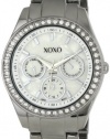 XOXO Women's XO5297 Rhinestone Accent Gun Metal Bracelet Watch