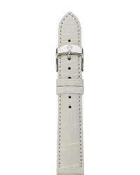 Update your look with a rich, White alligator strap. The stainless steel buckle has signature logo engraving. Interchangeable with any Michele watch head from the Sport Sail. Update your look with a rich, White alligator strap. The stainless steel buckle has signature logo engraving. Interchangeable with any Michele watch head from the Sport Sail.