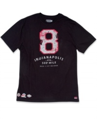 For the win! Get the checkered flag in style and comfort on race day, and any other day, in this graphic t-shirt from Izod for Indy 500. For the win! Get the checkered flag in style and comfort on race day, and any other day, in this graphic t-shirt from Izod for Indy 500.