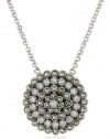 Judith Jack Starlight Sterling Silver, Marcasite and Cubic Zirconia Round Pendant Necklace