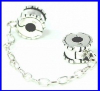 Clip Stopper/spacer .925 Sterling Silver Bead Charm Safety Chain Clip Stopper/spacer .925 Sterling Silver Bead Charm Safety Chain