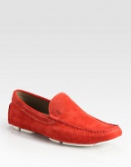 Buttery-soft suede slip-on loafer with sporty contrast rubber sole.Suede upperLeather liningPadded insoleRubber soleImported