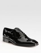 EXCLUSIVELY OURS. Elegant, Italian-crafted lace-ups in glossy patent leather: the perfect accompaniment to formal occasions. Leather liningRubber soleMade in Italy