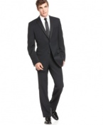 Take your tailored wardrobe to the next level and turn to the timeless polish of this black tuxedo from DKNY.