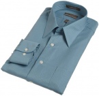 Van Heusen Men's Fitted Long Sleeve Wrinkle Free Satin Stripe Shirt