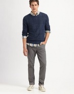 Light-as-air linen knit with long sleeves for a cozy, cool look and feel.CrewneckLinenDry cleanImported