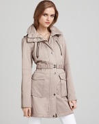 Laundry By Shelli Segal Shine Belted Trench