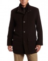 Cole Haan Men's Plush Coat with Bib Front