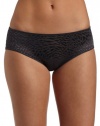 Calvin Klein Women's Seductive Comfort Etched Animal Hipster,Charcoal,Medium