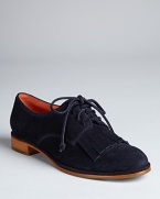 These blue suede shoes will rock with work-a-day basics and out at night paired with denim.