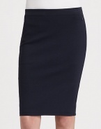 Timelessly tailored pencil skirt has an elastic waistband and some serious stretch. Elastic waistbandAbout 22 long72% viscose/23% polyamide/5% elastaneDry cleanImported of Italian fabricModel shown is 5'10 (177cm) wearing US size 2.