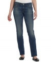 Looking for a flattering fit? Check out Levi's slightly curvy-fit jeans, featuring a no-gap waistband and snug silhouette. Perfect for girls with slight curves.