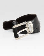 Versatility is key with this smooth, reversible leather style with palladium-plated buckle, with logo detail.LeatherAbout 1¼ wideImported