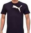 Puma Men's Basic Cat T-Shirt Navy