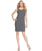 Classic and clean-lined, this sheath dress from Anne Klein takes you from boardroom to client dinner in style!