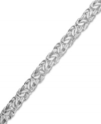 Woven strands of silver create an intricate look. Giani Bernini's sterling silver bracelet features a byzantine link chain. Approximate length: 7-1/2 inches. Woven strands of silver create an intricate look. Giani Bernini's sterling silver bracelet features a byzantine link chain. Approximate length: 7-1/2 inches.