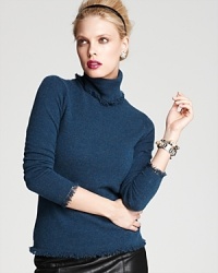 Ease into the new season with spiced-up versions of your favorite closet essentials. This Magaschoni turtleneck is decorated by textured fringe for the perfect touch of bohemian-chic. Ease into the new season with spiced-up versions of your favorite closet essentials. This Magaschoni turtleneck is decorated by textured fringe for the perfect touch of bohemian-chic.