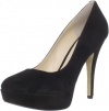 Enzo Angiolini Women's Smiles Platform Pump,Black Suede/Suede,9 M US