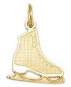 The perfect gift for your favorite figure skater, this pretty charm features a textured and polished surface in 14k gold. Chain not included. Approximate length: 4/5 inch. Approximate width: 1/2 inch.