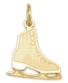 The perfect gift for your favorite figure skater, this pretty charm features a textured and polished surface in 14k gold. Chain not included. Approximate length: 4/5 inch. Approximate width: 1/2 inch.