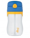 Thermos Foogo Phases Leak Proof Tritan Straw Bottle, Blue/Yellow, 11 Ounce