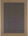 Couristan Recife Checkered Field Black/Cocoa Area Rug 7'6 round