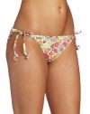 Lilly Pulitzer Women's Sandy String Bikini Bottom, Resort White High Tide, Small